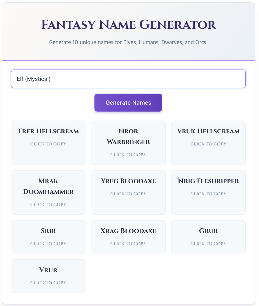fantasy name generator
