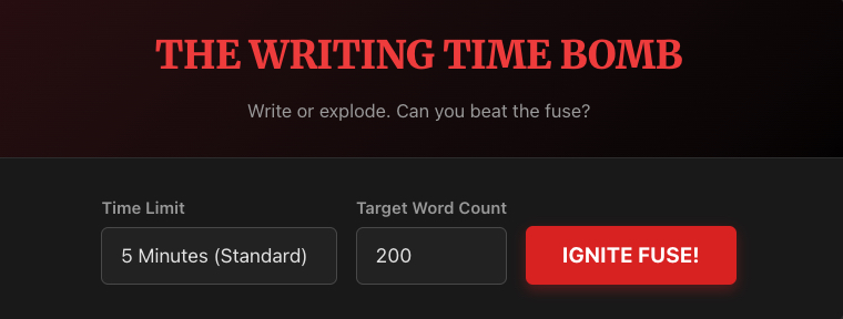 the writing bomb